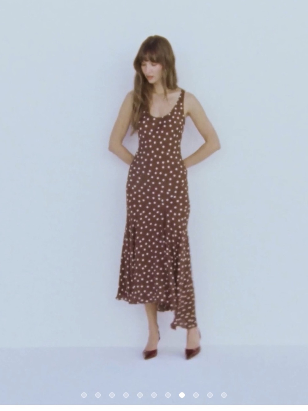 Réalisation Par Ellery Brown Polka Dot Midi Slip Dress - Picture 2 of 5